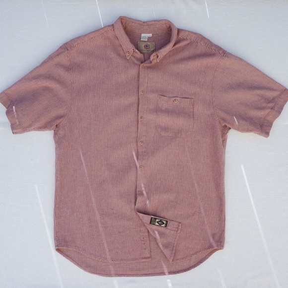 The Territory Ahead Other - Territory Ahead Shirt Mens Cotton Red Short Sleeve Button Down Size XXL